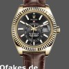 Super Clone Men's Rolex Sky-Dweller 42mm Men's-326138-Black Dial-Yellow Gold Black<br />