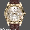 Super Clone Men's Rolex Sky-Dweller 42mm Men's-326138-Sunray Silver Dial-Yellow Gold Silver<br />