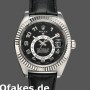 Super Clone Men's Rolex Sky-Dweller 42mm Men's-326139-Black Dial-Leather Strap Black