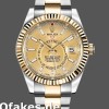 Super Clone Men's Rolex Sky-Dweller 42mm Men's-326933-Champagne Dial-Stainless Steel Champagne
