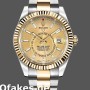 Super Clone Men's Rolex Sky-Dweller 42mm Men's-326933-Champagne Dial-Stainless Steel Champagne