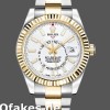 Super Clone Men's Rolex Sky-Dweller 42mm Men's-326933-Stainless Steel-White Dial White