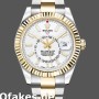 Super Clone Men's Rolex Sky-Dweller 42mm Men's-326933-Stainless Steel-White Dial White