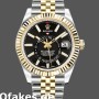 Super Clone Men's Rolex Sky-Dweller 42mm Men's-326933-Stainless Steel & Yellow Gold-Black Dial Black<br />