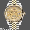 Super Clone Men's Rolex Sky-Dweller 42mm Men's-326933-Stainless Steel & Yellow Gold-Champagne Dial Champagne