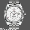 Super Clone Men's Rolex Sky-Dweller 42mm Men's-326934-Fluted Bezel-White Dial White