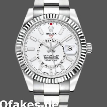 Super Clone Men's Rolex Sky-Dweller 42mm Men's-326934-Stainless Steel-White Dial White