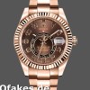 Super Clone Men's Rolex Sky-Dweller 42mm Men's-326935-Everose Gold-Chocolate Arabic Dial Chocolate<br />