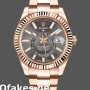 Super Clone Men's Rolex Sky-Dweller 42mm Men's-326935-Everose Gold-Dark Rhodium Stick Dial Dark Rhodium&nbsp;<br />