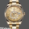 Super Clone Men's Rolex Sky-Dweller 42mm Men's-326938-Yellow Gold-Champagne Arabic Dial Champagne<br />