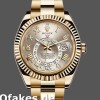 Super Clone Men's Rolex Sky-Dweller 42mm Men's-326938-Yellow Gold-Silver Dial Silver