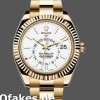 Super Clone Men's Rolex Sky-Dweller 42mm Men's-326938-Yellow Gold-White Dial White