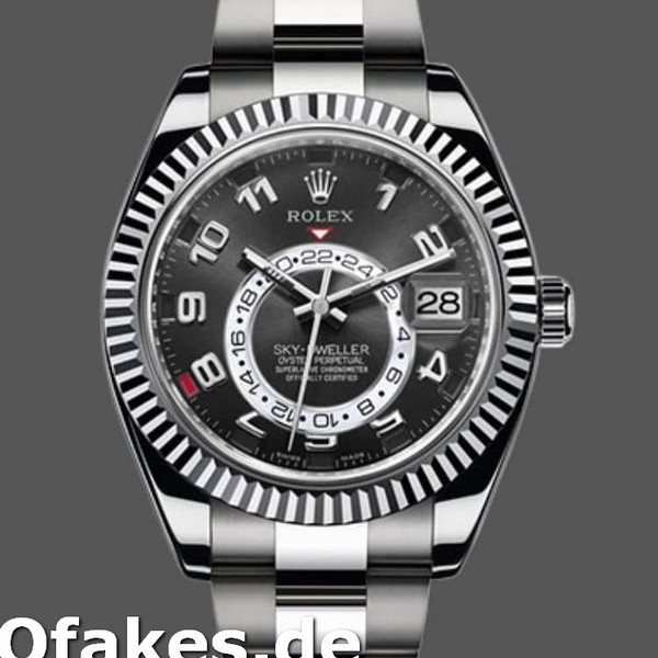 Super Clone Men's Rolex Sky-Dweller 42mm Men's-326939-Fluted Bezel-Black Dial Black<br />