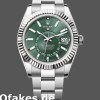 Super Clone Men's Rolex Sky-Dweller 42mm Men's-336934-Fluted Bezel-Green Dial Green