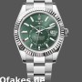Super Clone Men's Rolex Sky-Dweller 42mm Men's-336934-Fluted Bezel-Green Dial Green