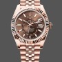 Super Clone Men's Rolex Sky‑Dweller 42-m336935 0006, Everose Gold, Chocolate Dial Chocolate Dial