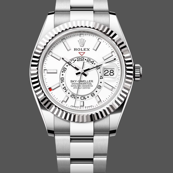 Super Clone Unisex's Rolex Day Date 36-128236 0009, Fluted Bezel, Platinum Bracelet, Ice Blue
