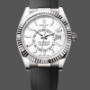 Super Clone Men's Rolex Sky-Dweller 42-M336239 0003, White Gold, White Dial, Oysterflex White Dial
