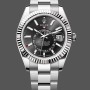 Super Clone Men's Rolex Sky Dweller 42mm White Rolesor Black Dial M336934 0007 Men's Black Dial