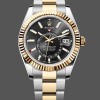 Super Clone Men's Rolex Sky Dweller 42mm Yellow Rolesor Black Dial Oyster M336933 0003 Men's Black Dial