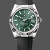 Super Clone Men's Rolex Sky Dweller 42mm Black Dial Rubber Strap M336239 0002 Men's Green Dial