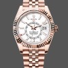Super Clone Men's Rolex Sky‑Dweller 42-m336935 0007, Intense White Dial, Fluted Bezel, Jubilee Bracelet Intense White Dial