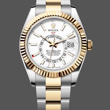 Super Clone Men's Rolex Sky Dweller 42mm White Dial M336933 0005 Oystersteel Men's White Dial