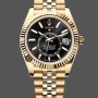 Super Clone Men's Rolex Sky‑Dweller 42-m336938 0005, 42mm, 18K Yellow Gold, Black Dial Black Dial