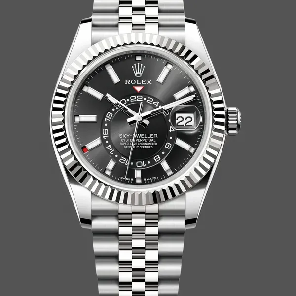 Super Clone Men's Rolex Sky‑Dweller-m336934 0008, 42mm, Automatic, Jubilee, Black Dial Black