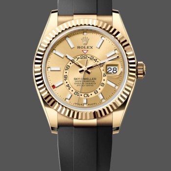 Super Clone Men's Rolex Sky‑Dweller-m336238 0001, 42mm, Yellow Gold