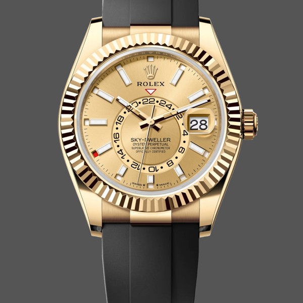 Super Clone Men's Rolex Sky‑Dweller-m336238 0001, 42mm, Yellow Gold