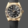 Super Clone Men's Rolex Sky‑Dweller-m336238 0002, 42mm, Yellow Gold, Black Dial, Men’s Black