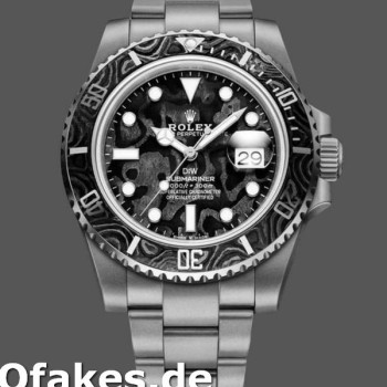Super Clone Men's Custom Rolex Submariner-Carbon Fiber, Custom Edition, Black