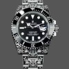 Super Clone Men's Huckleberry Custom Rolex Submariner, Custom Edition, Black