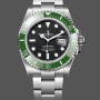 Super Clone Men's Rolex Submariner 41mm Men's-126610LV-Green Bezel-Black Dial Black