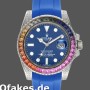 Super Clone Men's Rolex Submariner 40mm Men's-116610-Blue Dial-Blue Rubber Strap Blue