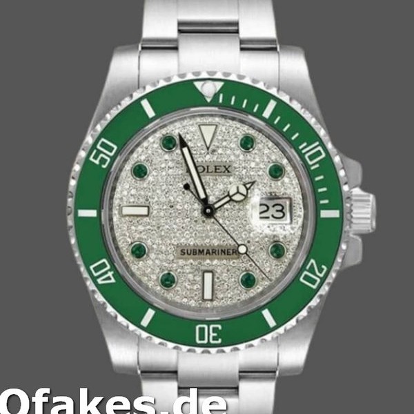 Super Clone Men's Rolex Submariner 40mm Men's-116610-Diamond Paved Dial-Automatic Diamond Paved