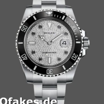 Super Clone Men's Rolex Submariner 40mm Men's-116610-Diamond Paved Dial-Stainless Steel Diamond Paved