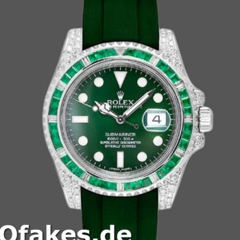 Super Clone Men's Rolex Submariner 40mm Men's-116610-Green Dial-Rubber Strap Green