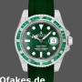 Super Clone Men's Rolex Submariner 40mm Men's-116610-Green Dial-Rubber Strap Green