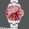 Super Clone Men's Rolex Submariner 40mm Men's-116610-Stainless Steel-Red Dial Red