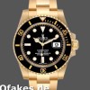 Super Clone Men's Rolex Submariner 40mm Men's-116618-Yellow Gold-Black Dial Black