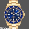Super Clone Men's Rolex Submariner 40mm Men's-116618-Yellow Gold-Blue Dial Blue