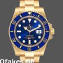 Super Clone Men's Rolex Submariner 40mm Men's-116618-Yellow Gold-Blue Dial Blue