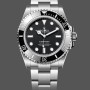 Super Clone Men's Rolex Submariner 41mm Men's-124060-Oyster-Stainless Steel-Black Dial Black