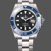 Super Clone Men's Rolex Submariner 41mm Men's-126610-Blue Bezel-Black Dial Black