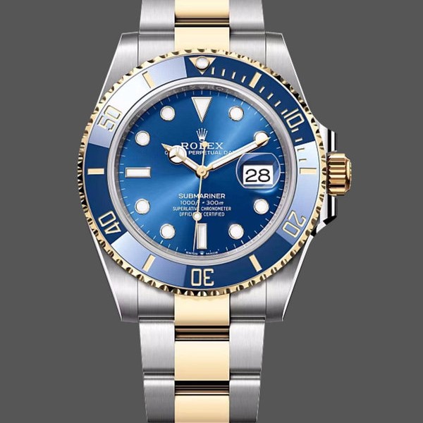 Super Clone Men's Rolex Submariner 41mm Men's-126613LB-Blue Dial-Blue Bezel Blue