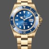 Super Clone Men's Rolex Submariner 41mm Men's-126618LB-Yellow Gold-Blue Dial Blue