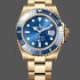 Super Clone Men's Rolex Submariner 41mm Men's-126618LB-Yellow Gold-Blue Dial Blue