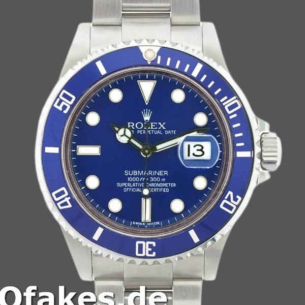 Super Clone Men's Rolex Submariner 40mm Men's-16610-Stainless Steel-Blue Bezel-Blue Dial Blue&nbsp;